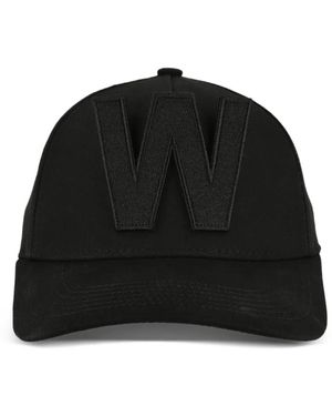 Walter Van Beirendonck Baseballkappe mit W-Buchstabenapplikation - Schwarz