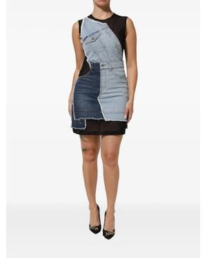Dolce & Gabbana Patchwork Denim Dress - Blue