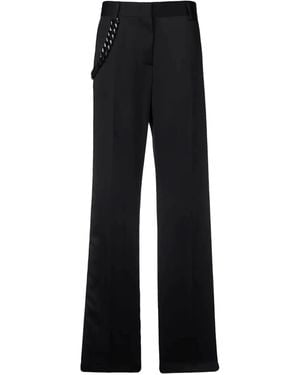 MSGM Stripe-Detail Trousers - Black