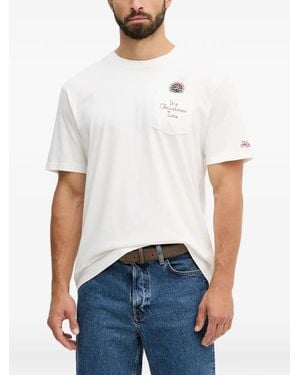 MC2 Saint Barth Embroidered-Pocket T-Shirt - White