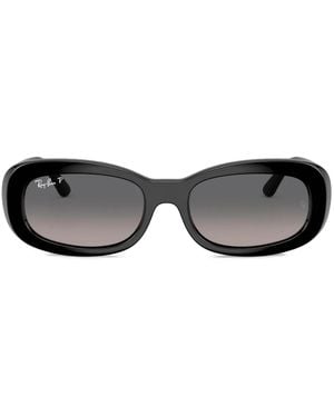 Ray-Ban Oval-Frame Sunglasses - Black