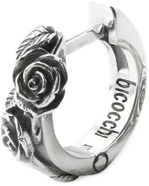 Emanuele Bicocchi Rose Hoop Earring - White