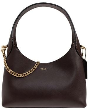 COACH Half-Moon Chain-Strap Tote Bag - Black