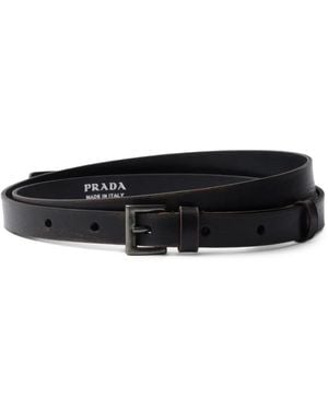 Prada Leather Belt - White
