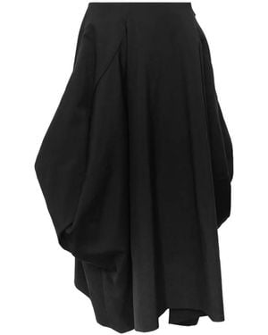 Comme des Garçons Voluminous Pleated Midi Skirt - Black
