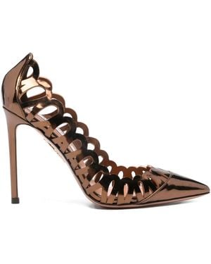 Aquazzura 105mm Peep laser-cut pumps - Pink