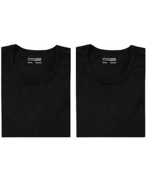Lady White Co. Crew-Neck Cotton T-Shirt (Pack Of Two) - Black