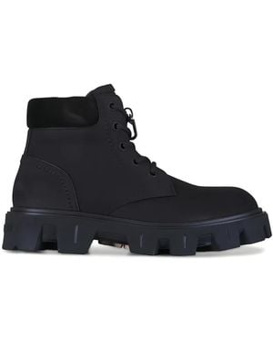 Moncler Suede Chunky-Sole Boots - Black