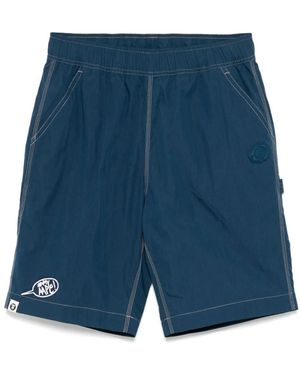 Aape By A Bathing Ape Short À Patch Logo - Bleu