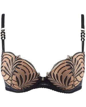 Aubade Hypnolove Embroidered Push-Up Bra - Brown