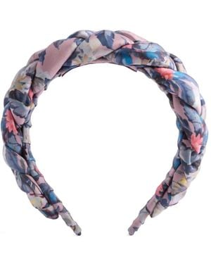 La DoubleJ Braided Floral Hairband - Blue
