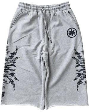 LOSTSHDWS Graphic-Print Sweat Shorts - Grey