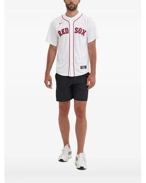 Nike Letter-Print Buttoned Shirt - White