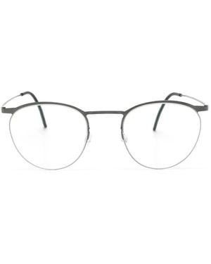 Lindberg Brille Mit Rundem Gestell - Mettallic