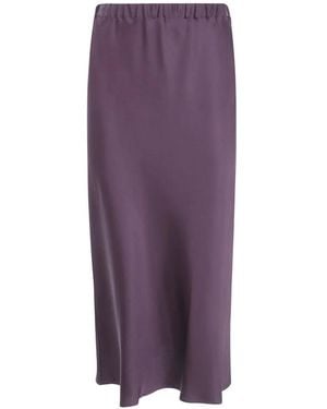Antonelli Falda Midi Con Cinturilla Elástica - Morado