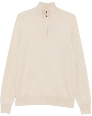 Bompard Zip-Fastening Jumper - White