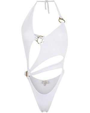 Amir Slama Cut-Out Details Swimsuit - White