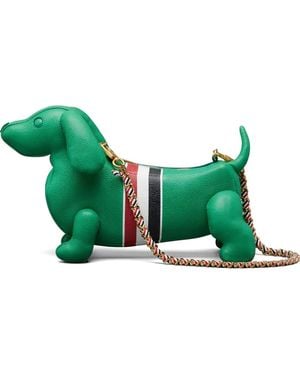 Thom Browne Bolso De Hombro Baby Hector De Piel - Verde
