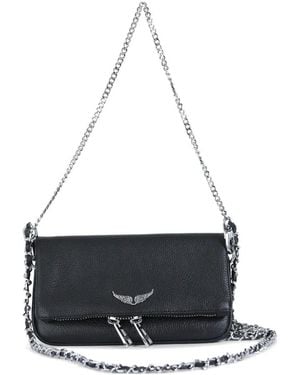 Zadig & Voltaire Mini Sac Rock À Bride En Chaîne - White