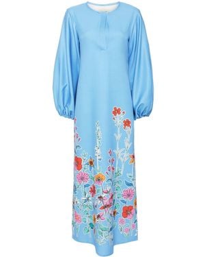 Bambah Hibiscus Tuscan Dress - Blue