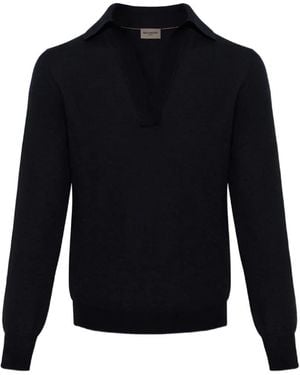 Paul & Shark Long-Sleeve V-Neck Jumper - Blue