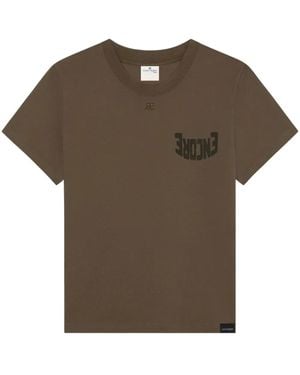 Courreges グラフィック Tシャツ - ブラウン