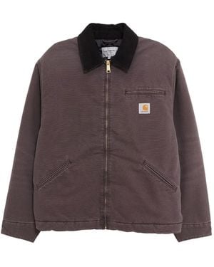 Carhartt Veste Cirée À Col En Velours Côtelé - Marron