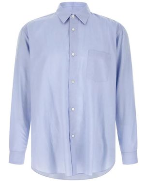 stein Button-Up Cotton Shirt - Blue