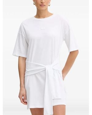 ARMANI EXCHANGE Tie-Waist Mini Dress - White