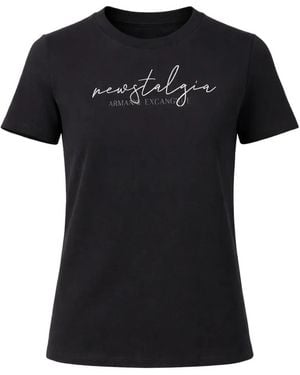 ARMANI EXCHANGE Cotton T-Shirt - Black