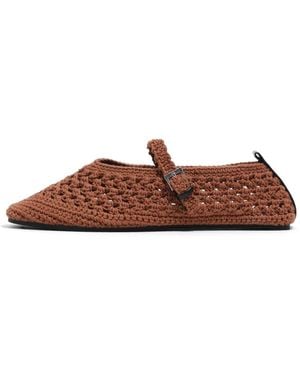 Bimba Y Lola Crochet Ballerinas - Brown
