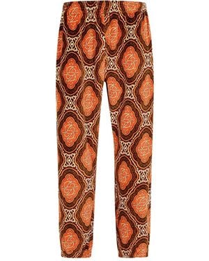 Drole de Monsieur Pantaloni Dritti Con Stampa - Arancione