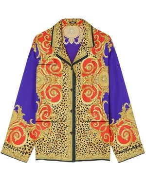 Versace バロックプリント シャツ - パープル