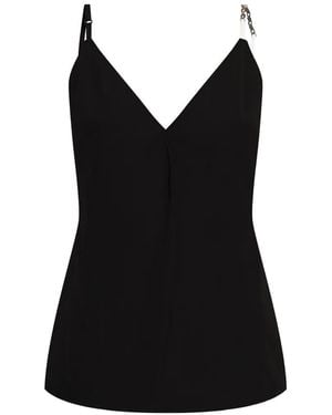 Givenchy Top With Asymmetrical Shoulder Straps - Black