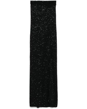 Balenciaga Sequinned Midi Skirt - Black