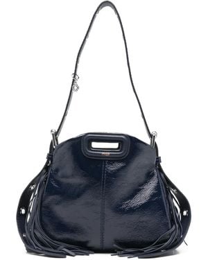 Maje Sac Porté Épaule Miss M À Franges - Bleu