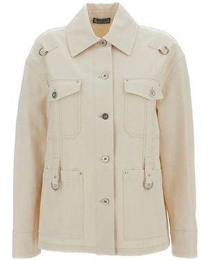 DURAZZI MILANO Buttoned Shirt Jacket - White