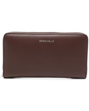 Coccinelle Logo-Print Leather Wallet - Brown