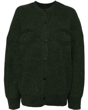 JNBY Long-Sleeved Button-Up Cardigan - Green