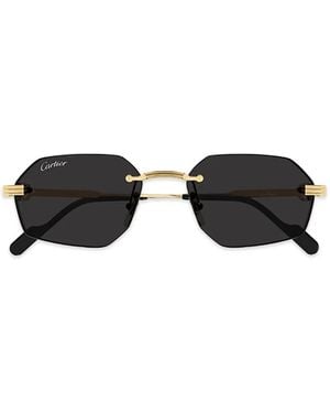 Cartier Occhiali Da Sole Geometrici - Nero