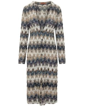 Missoni Zigzag-Pattern Cardigan - White