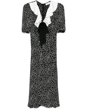 Nissa Gepunktetes Kleid - Schwarz
