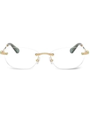 Swarovski Lunettes De Soleil À Monture Ovale - White