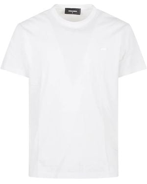 DSquared² T-Shirt Con Placca Logo - Bianco