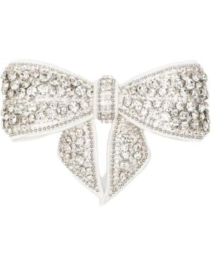 Self-Portrait Crystal-Embellished Hair Clip - White