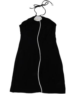 FARM Rio Halterneck Floral-Embellishment Mini Dress - Black
