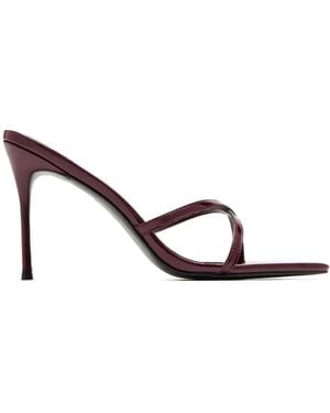 Femme LA 100 Donatella Cross-Strap Stiletto Sandals - White