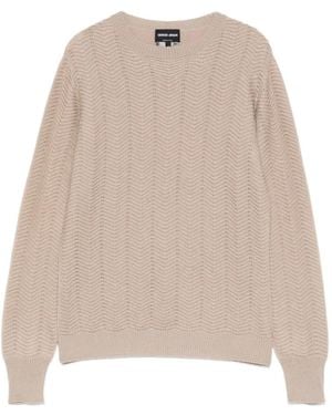 Giorgio Armani Pullover Mit Rundhalsausschnitt - Natur