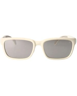 Moncler Slicka Rectangle-Frame Sunglasses - Grey