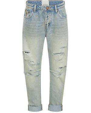 One Teaspoon Jeans Cinque Tasche Con Effetto Vissuto - Blu
